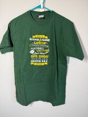 FOTL Green Bay Packers Womens Medium T-Shirt Football Fan Graphic Tee Crewneck
